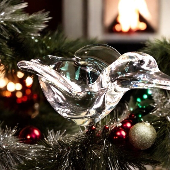 France Cofrac Art Verrier France Crystal Duck Signed